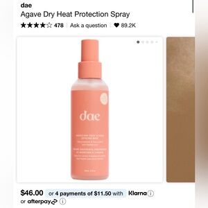 dae Agave Dry Heat Protection Spray